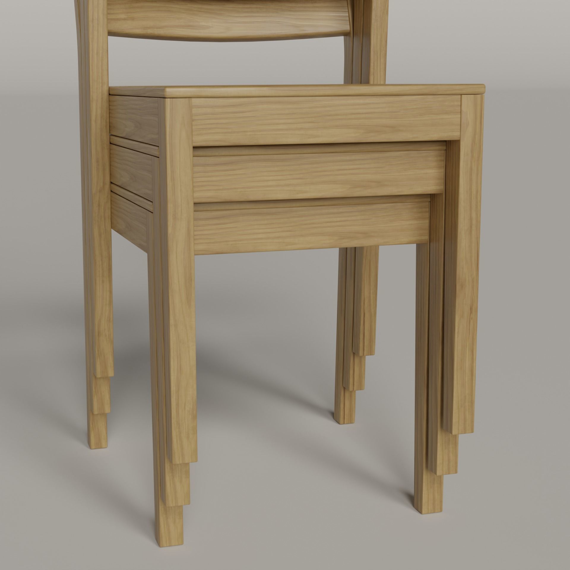 Stackable Dining Chair - 3 COLOR OPTIONS Free low-poly 3D model_14
