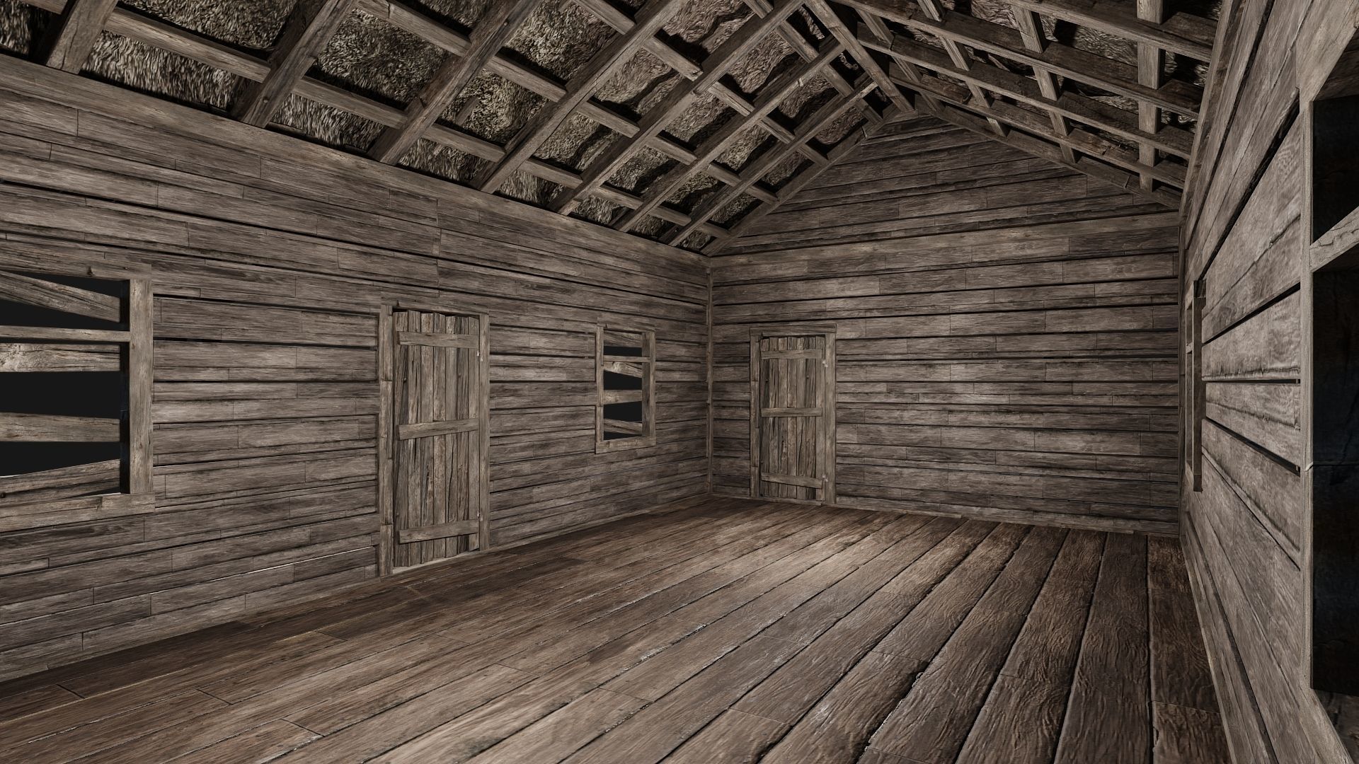 213-214-215-216 Old Medieval Houses Pack 4K Textures Low-poly 3D model_8