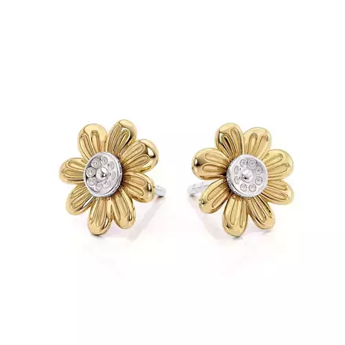 Flower earrings E 0033 printable 3d model