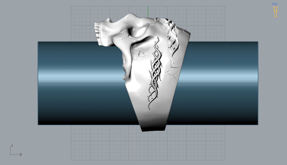 Skull Ring NO8 3D print model_13
