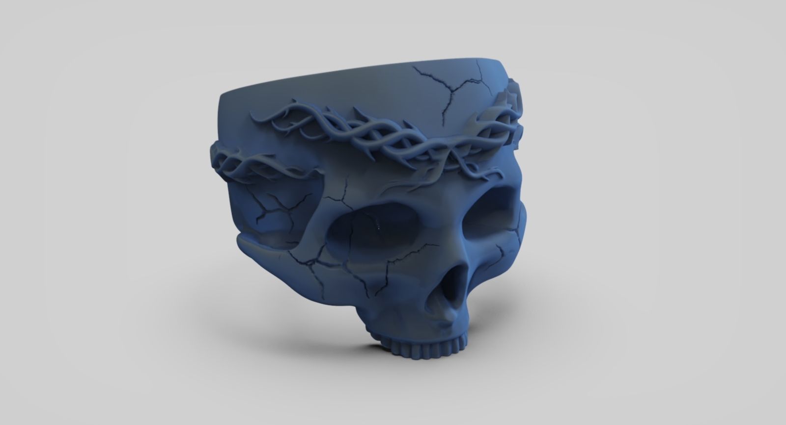 Skull Ring NO8 3D print model_11