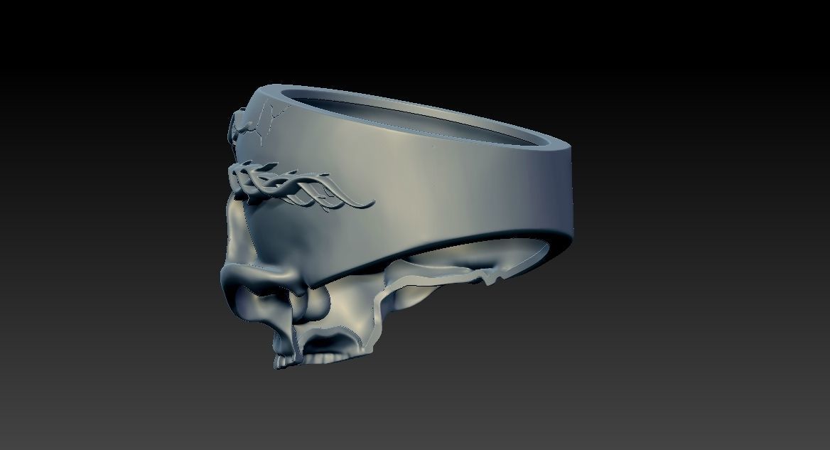Skull Ring NO8 3D print model_10