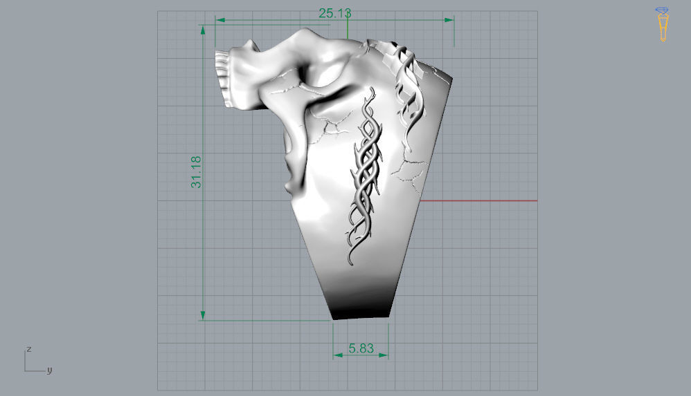 Skull Ring NO8 3D print model_17