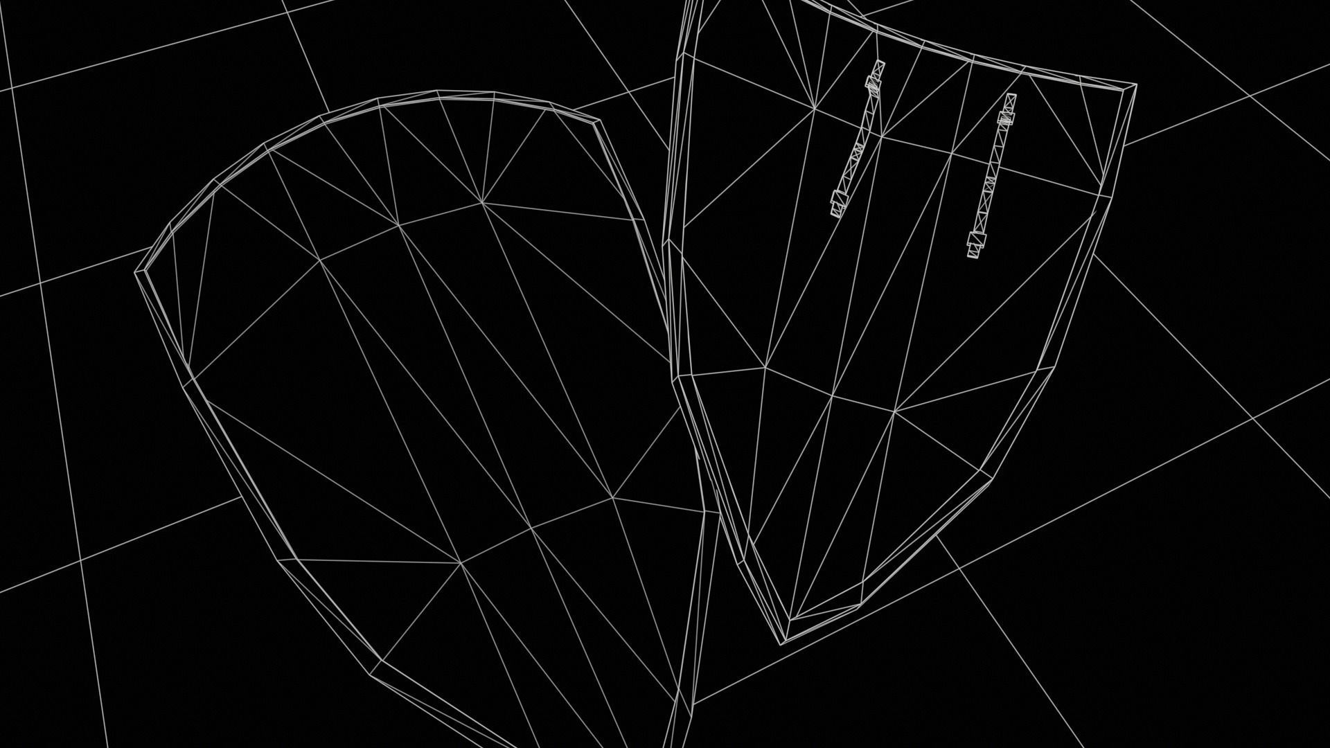 Medieval round shield with coat of arms 9 Low-poly 3D model_14