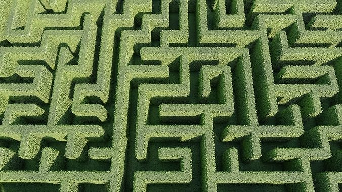 Square Mazes Low-poly 3D model 3