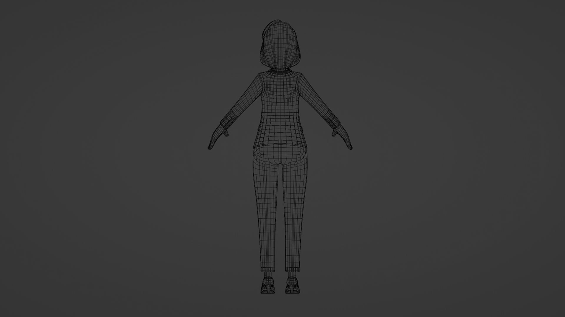 Business Office Secretary Woman Character Rigged Low-poly 3D model_26