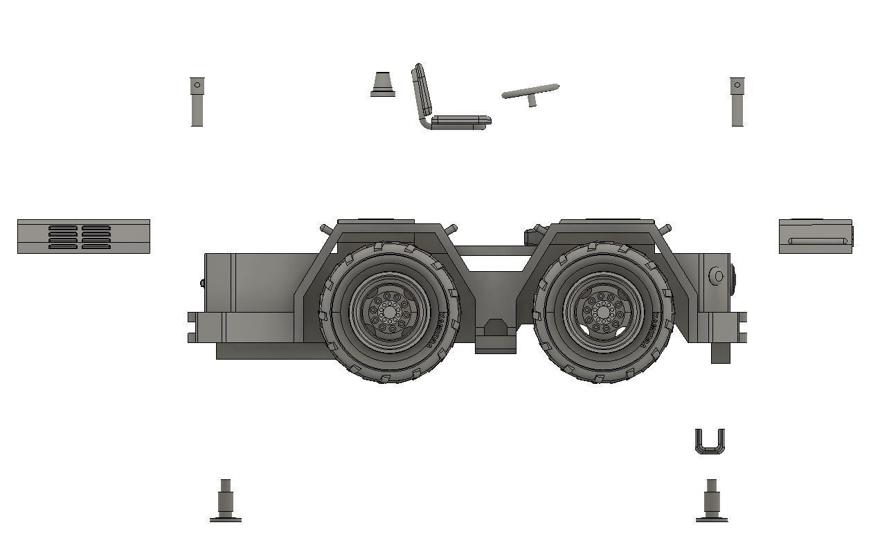 Russian Navy Tractor 3D print model_10