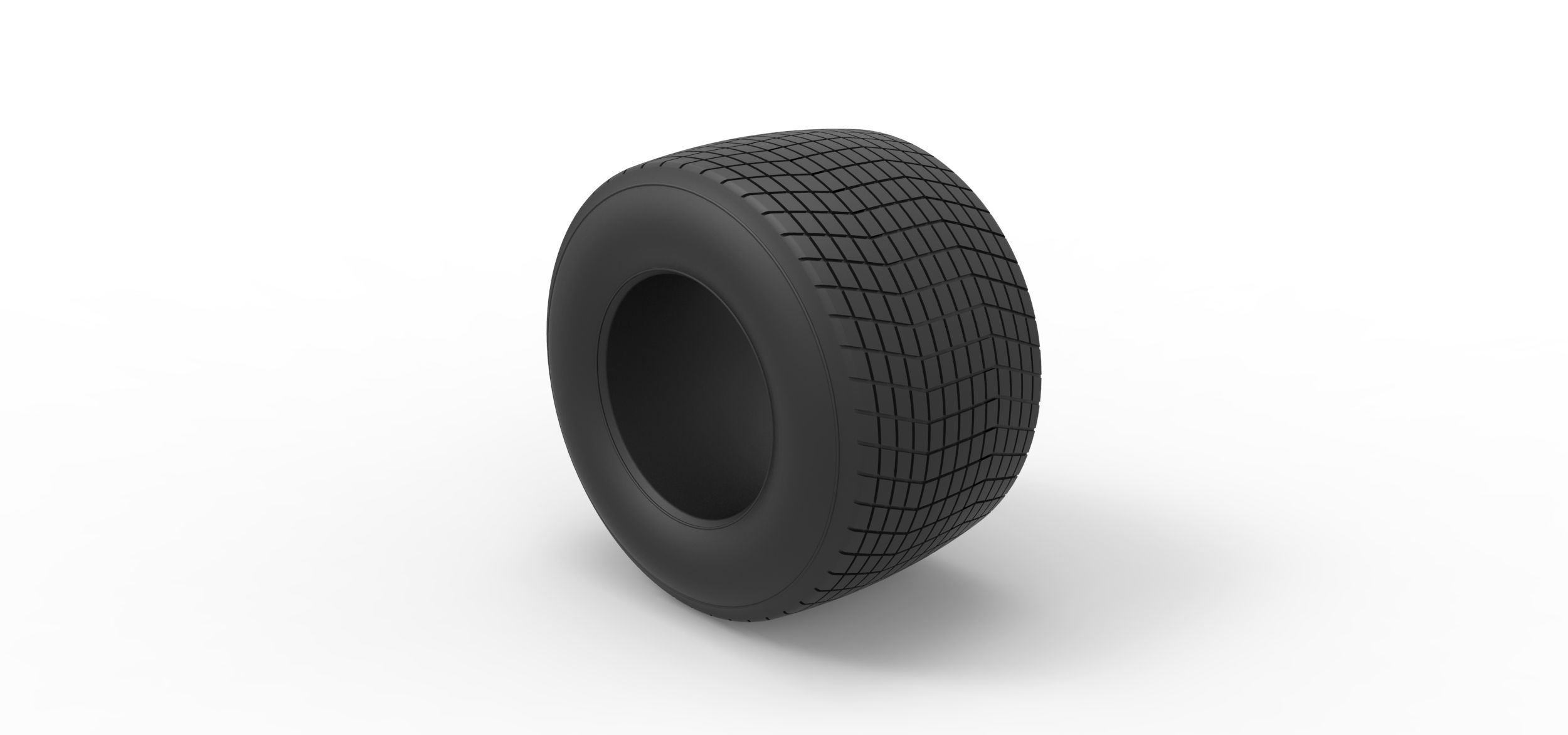 Dirt Sprint racing tire 20 Scale 1 to 25 3D print model_6