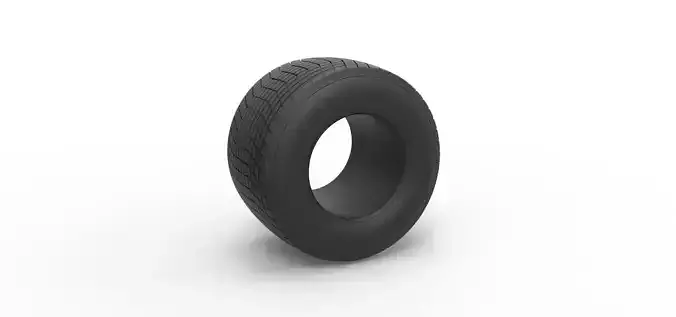 Dirt Sprint racing tire 20 Scale 1 to 25 3D print model