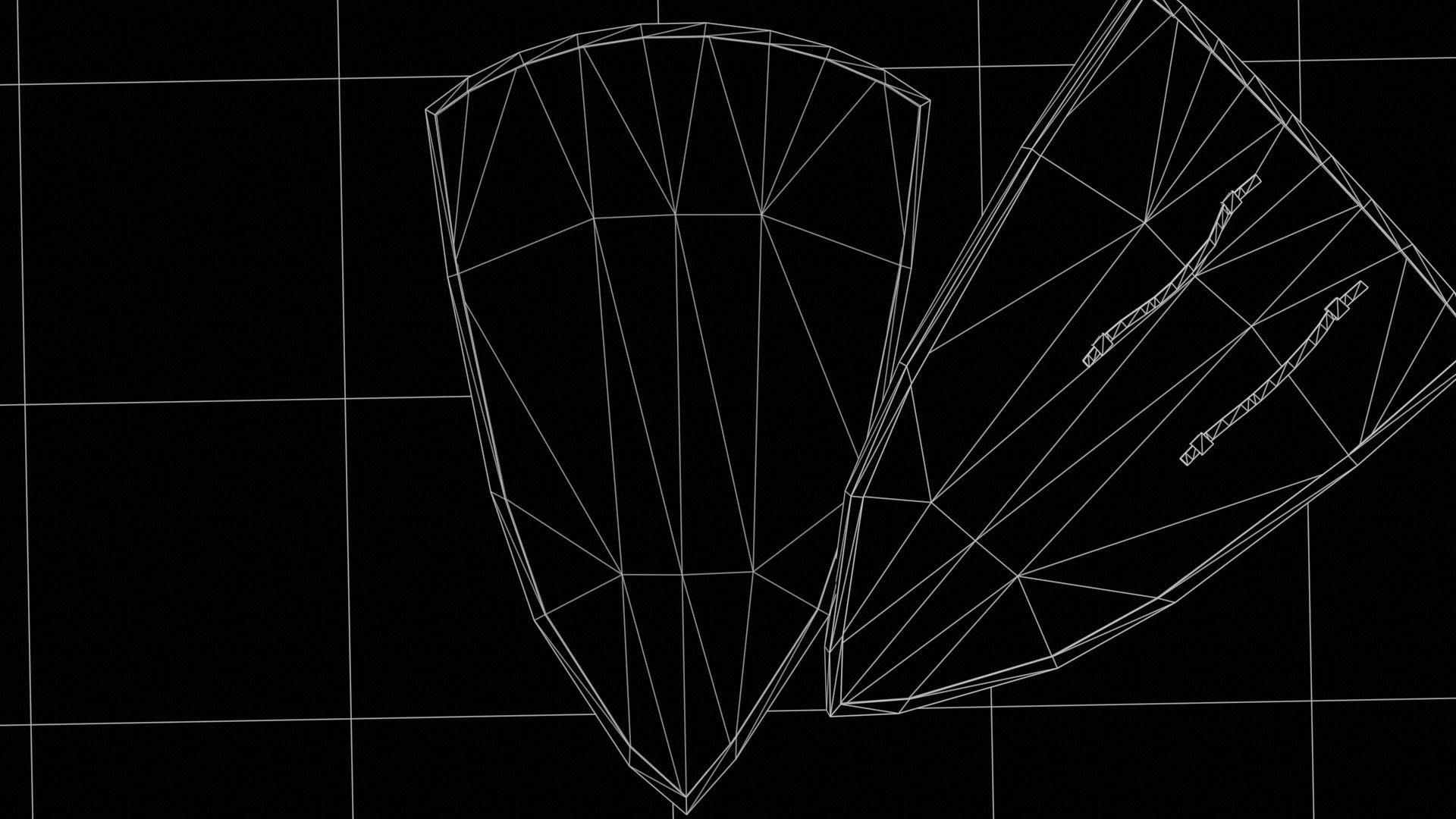 Medieval round shield with coat of arms 10 Low-poly 3D model_10