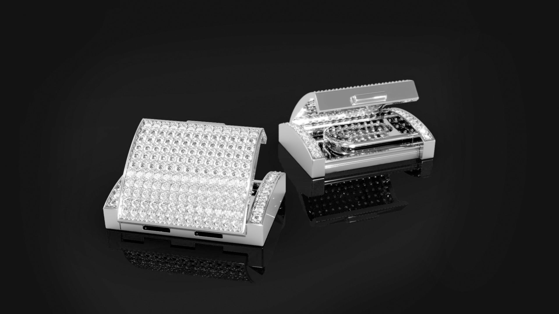 Diamond Box Clasp 3D print model_1