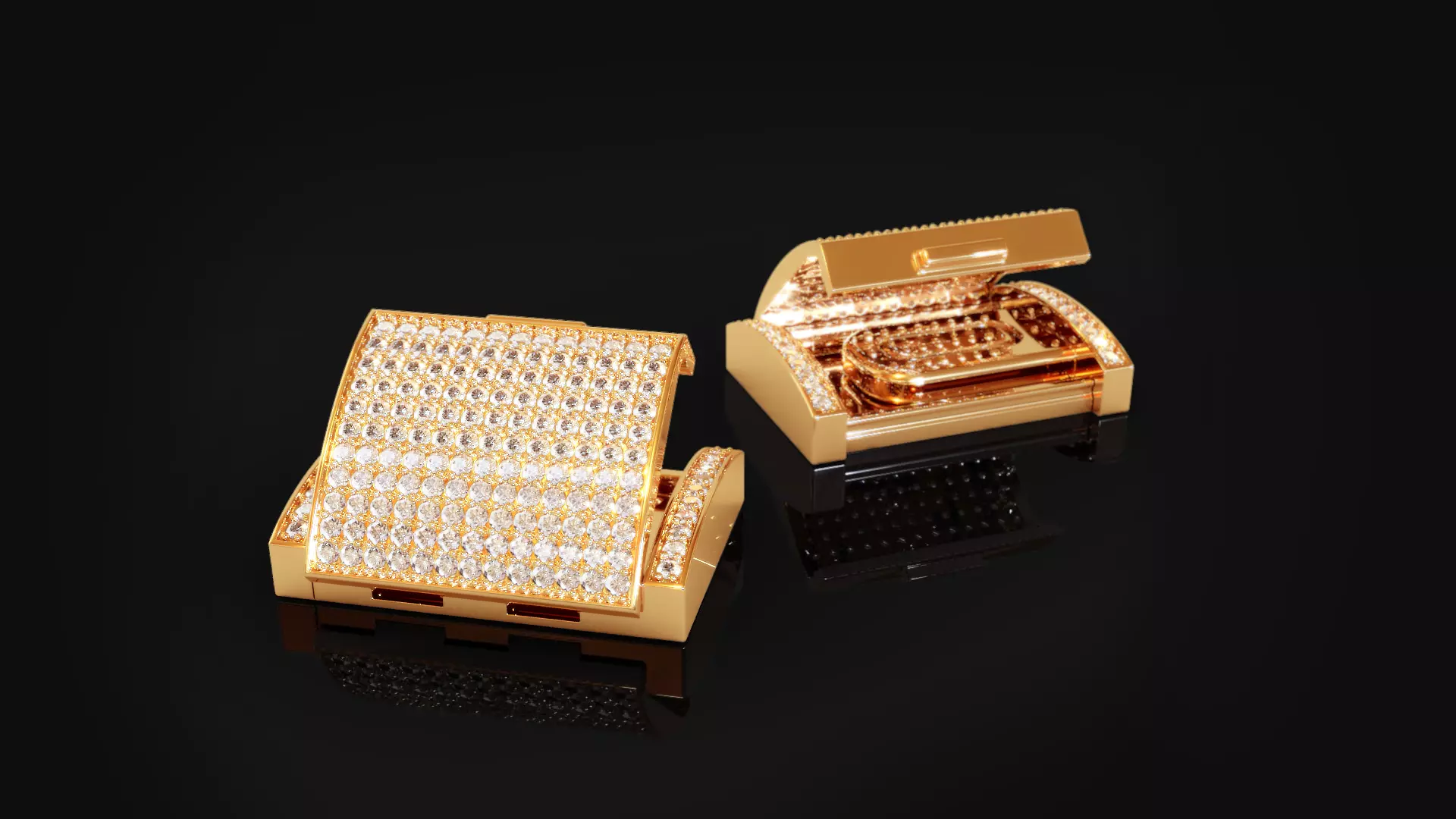 Diamond Box Clasp 3D print model_0