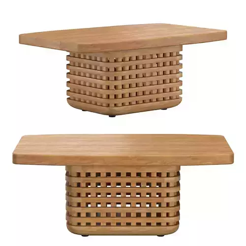 TRELICA TEAK SIDE TABLE 3D model