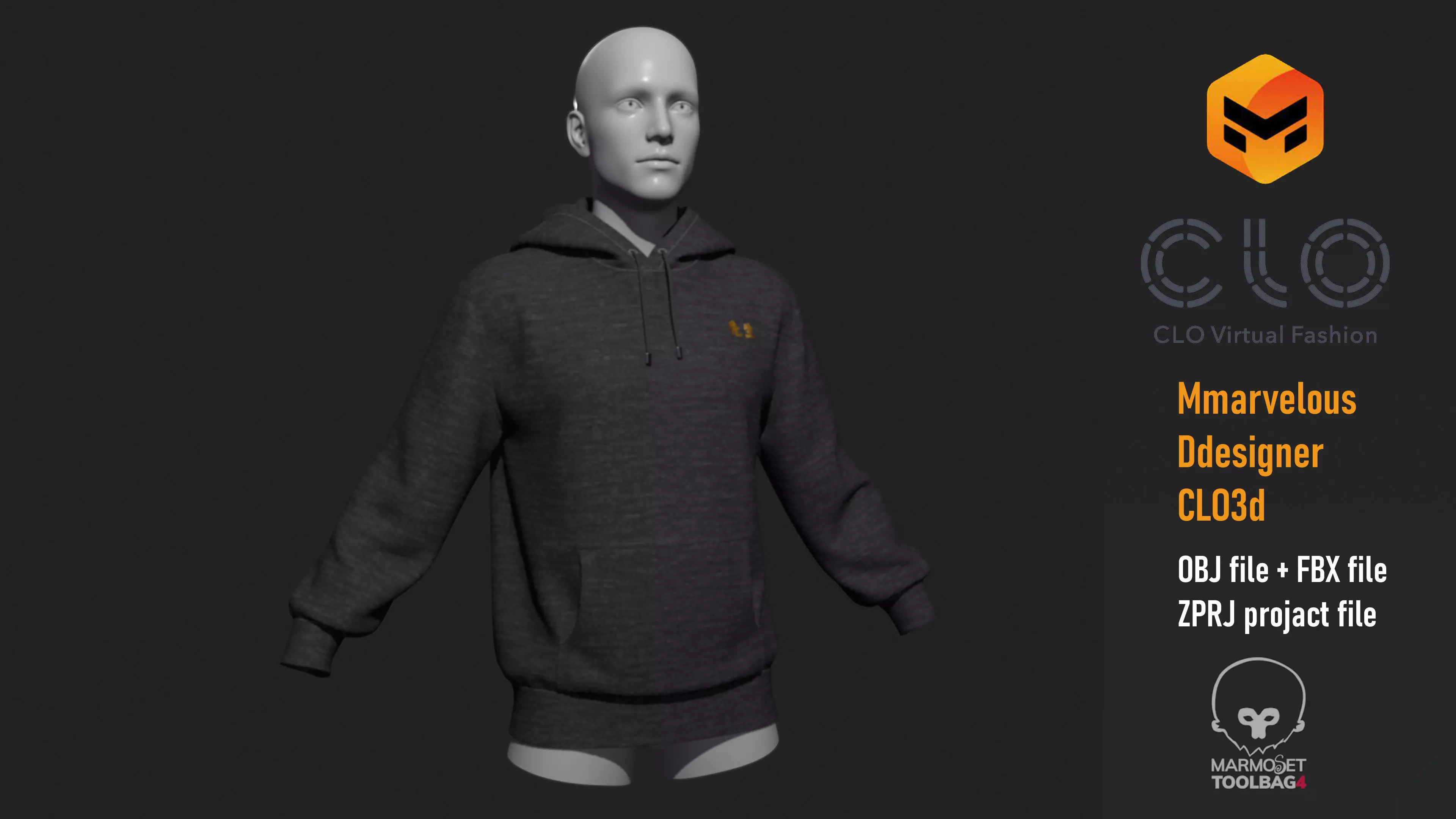 hoodie Outfit 3D model_0