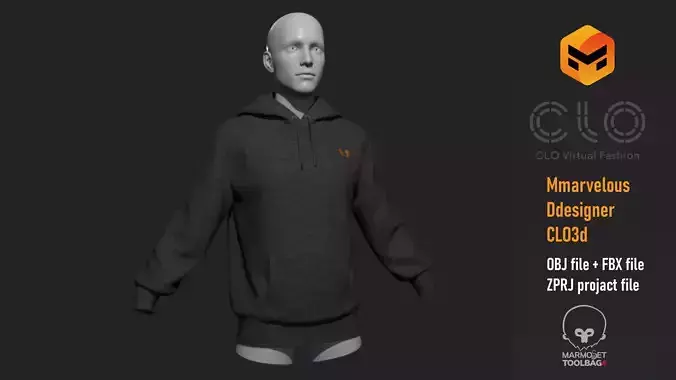 hoodie Outfit 3D model