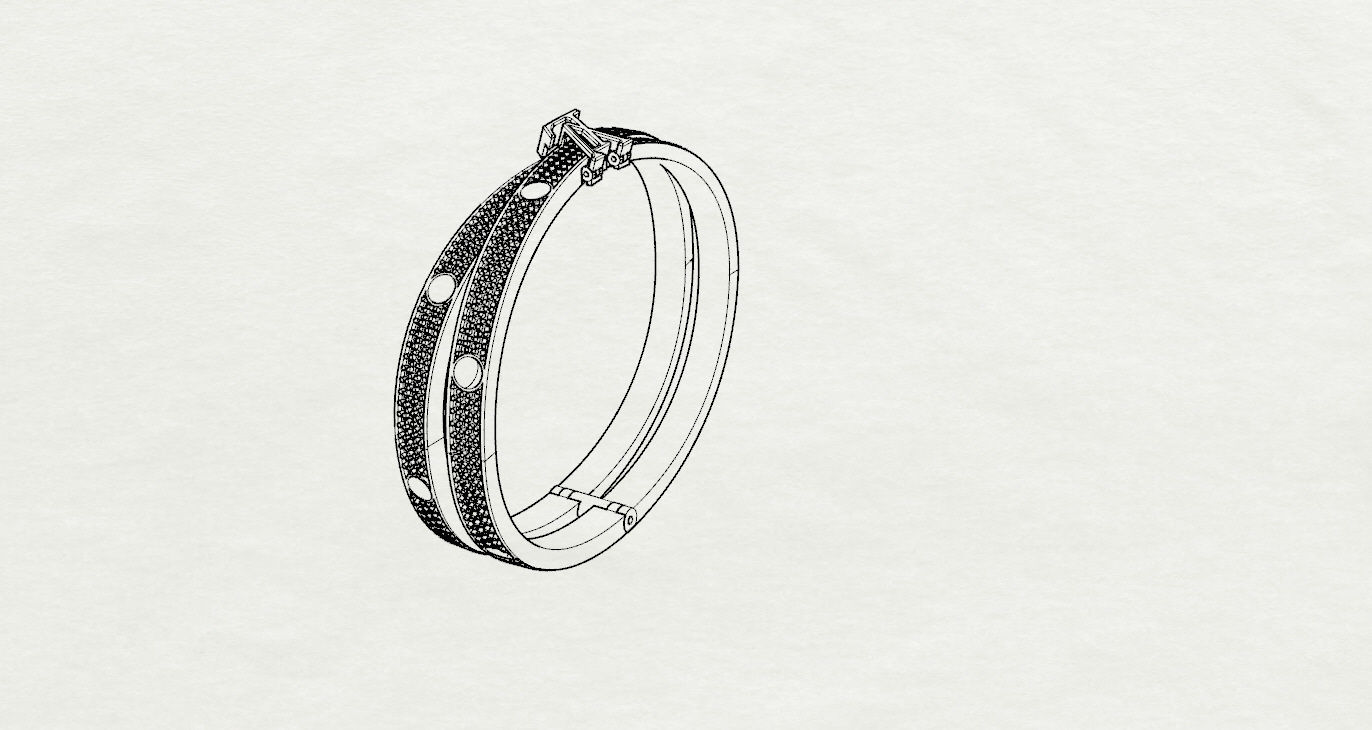 bracelet 3D print model 3D print model_14