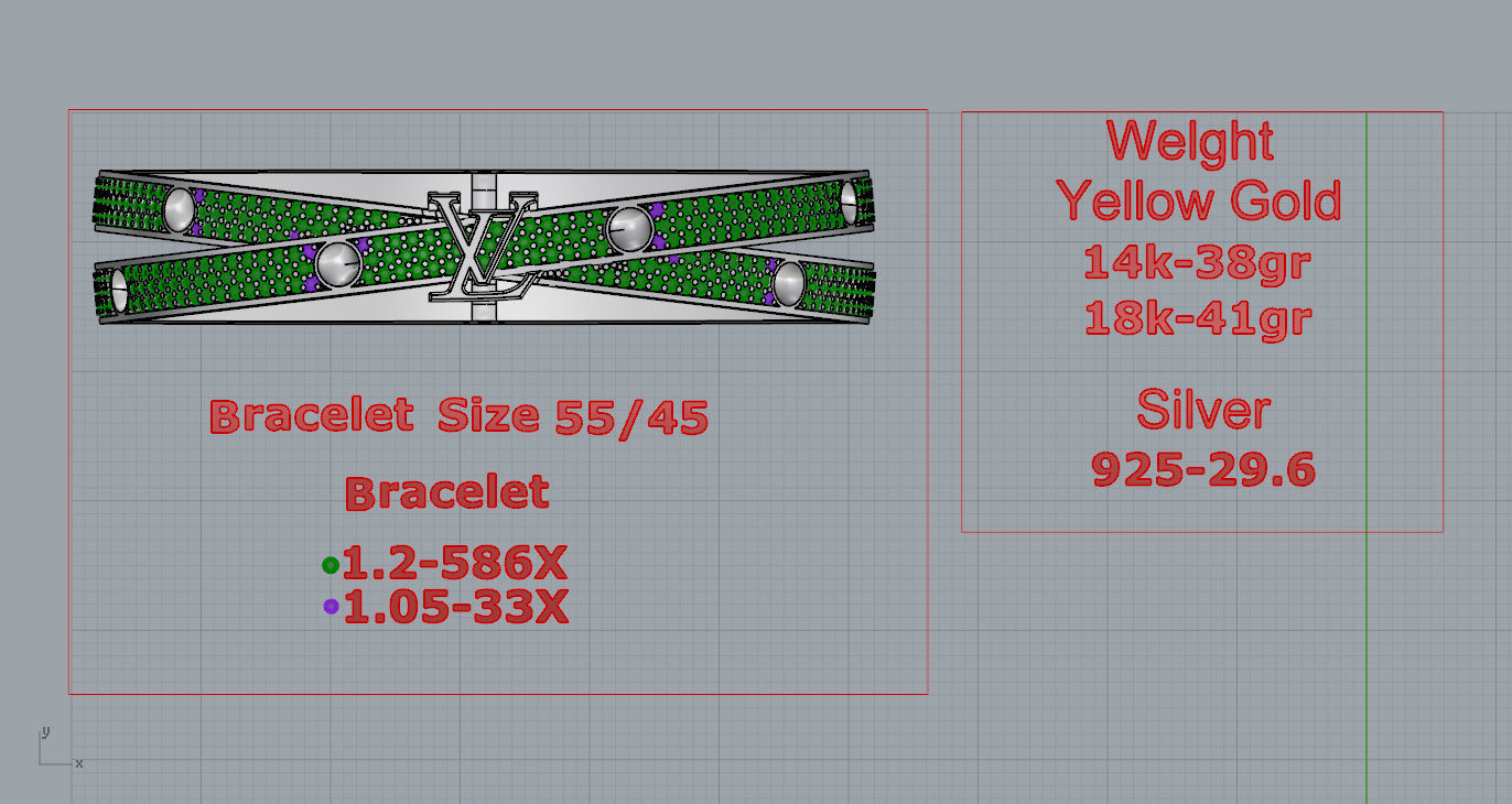 bracelet 3D print model 3D print model_3