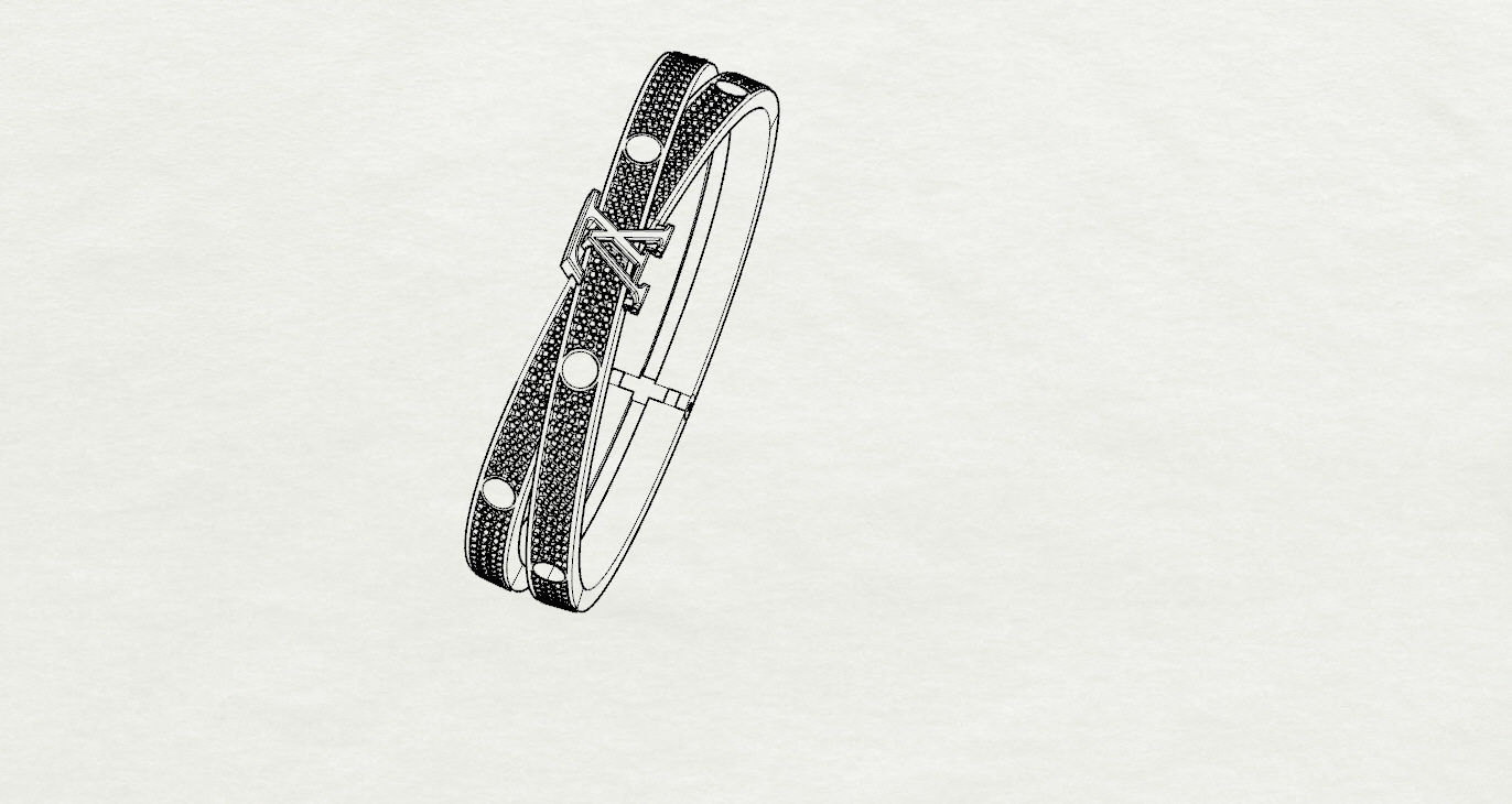 bracelet 3D print model 3D print model_17