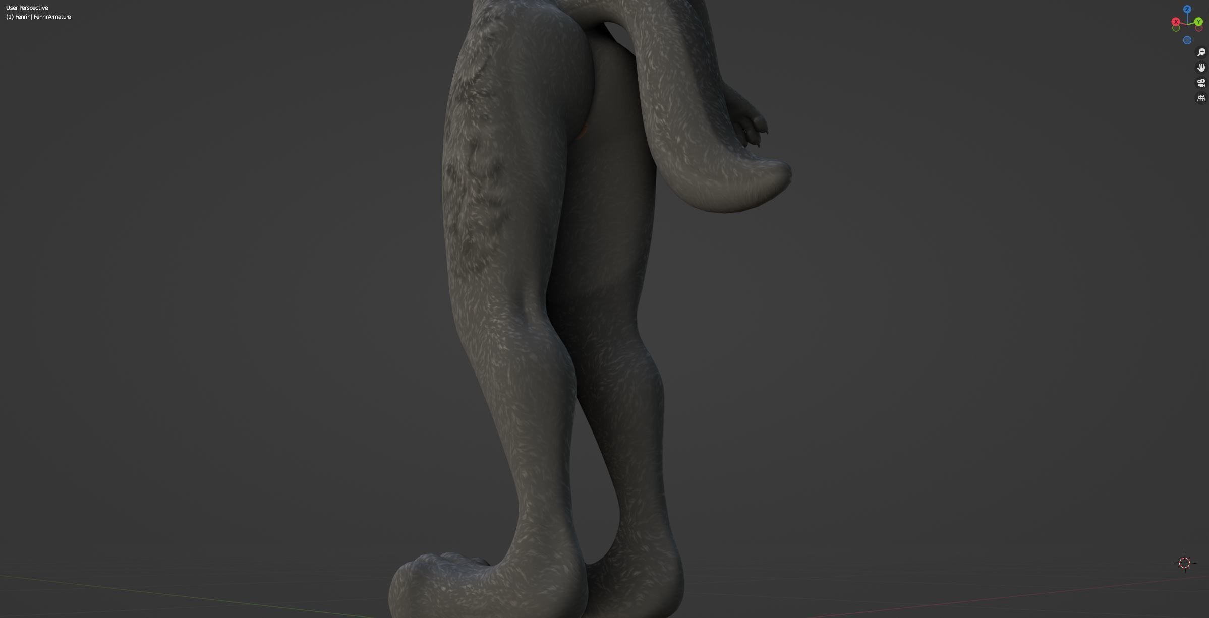 Fenrir Anthro Wolf 3D model_61