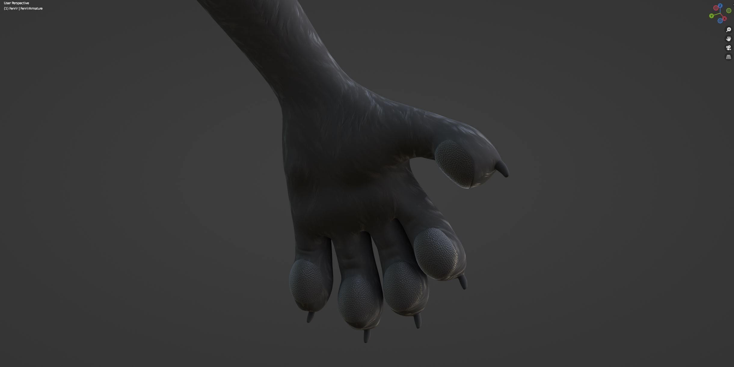 Fenrir Anthro Wolf 3D model_66