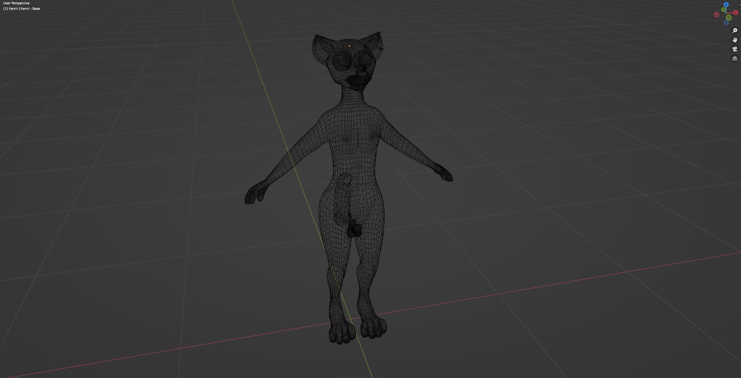 Fenrir Anthro Wolf 3D model_45