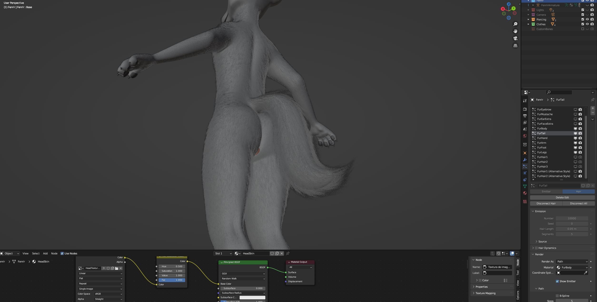 Fenrir Anthro Wolf 3D model_106