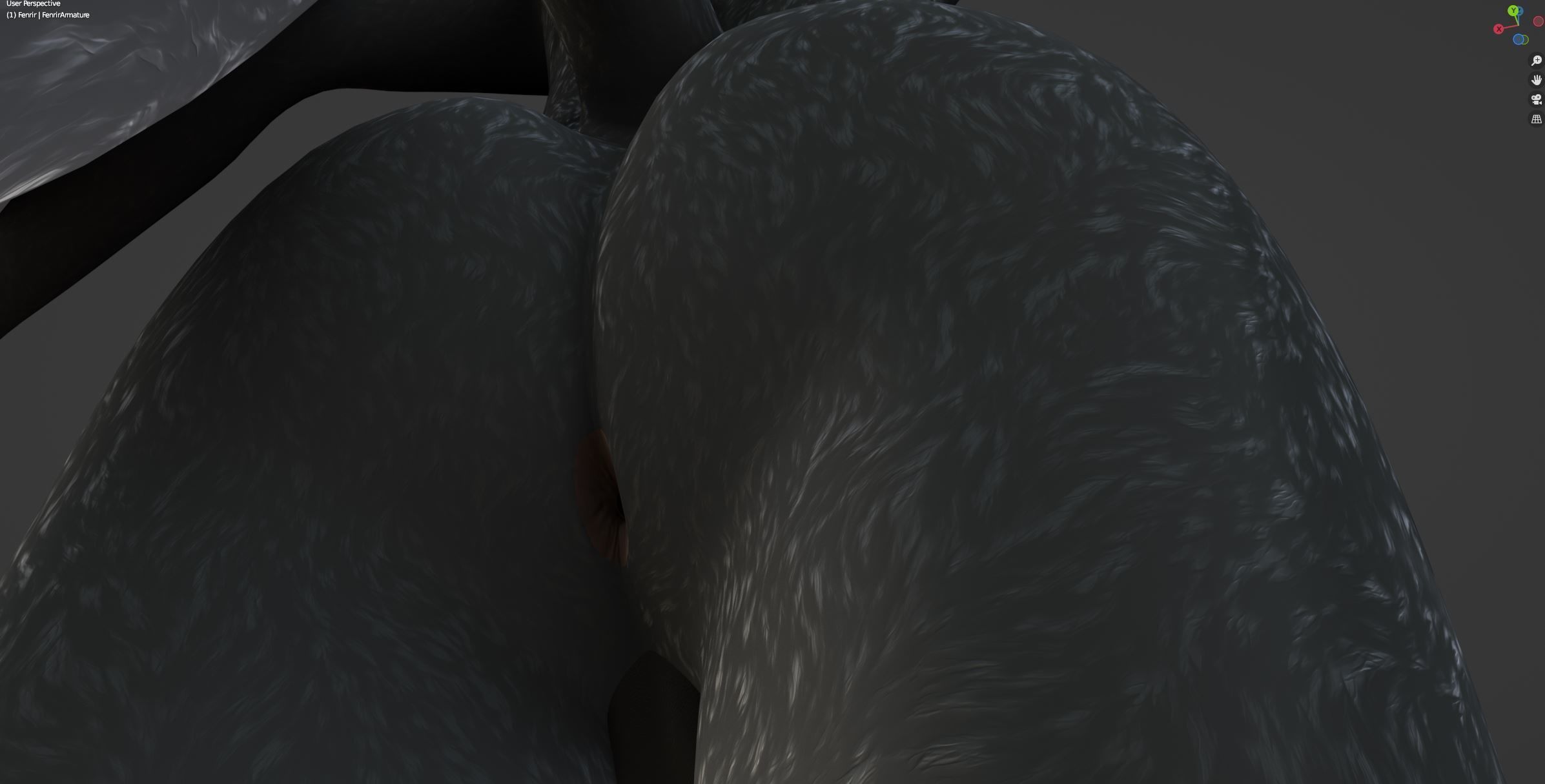 Fenrir Anthro Wolf 3D model_62