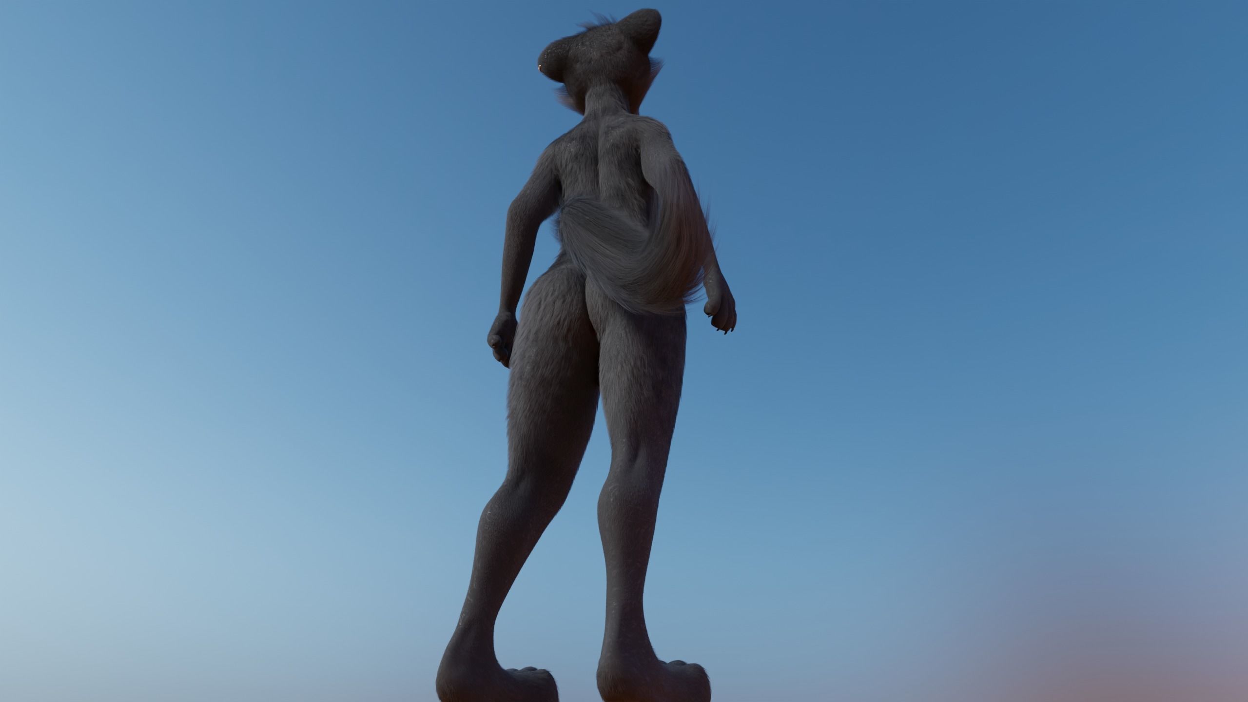 Fenrir Anthro Wolf 3D model_26