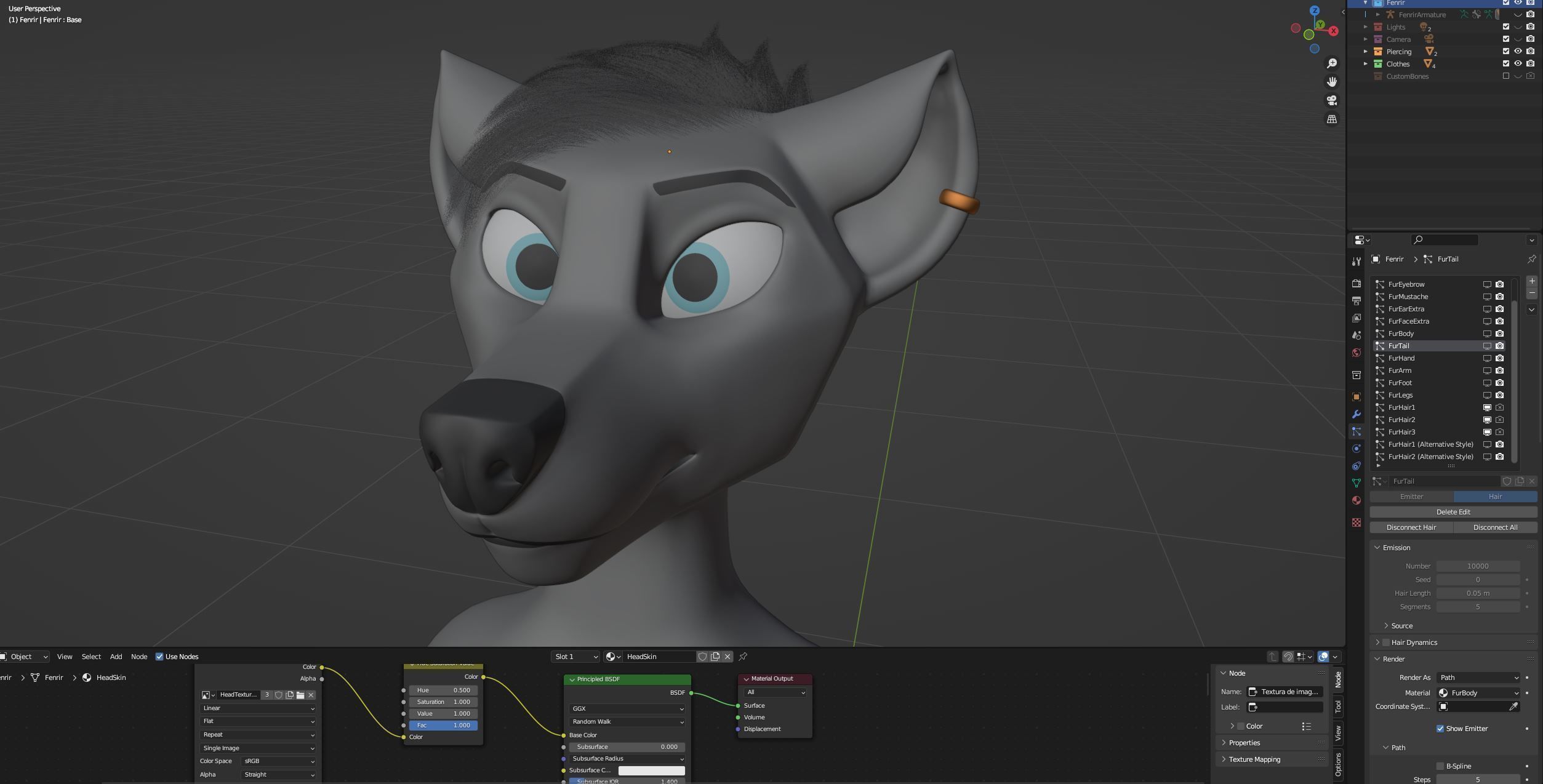 Fenrir Anthro Wolf 3D model_108