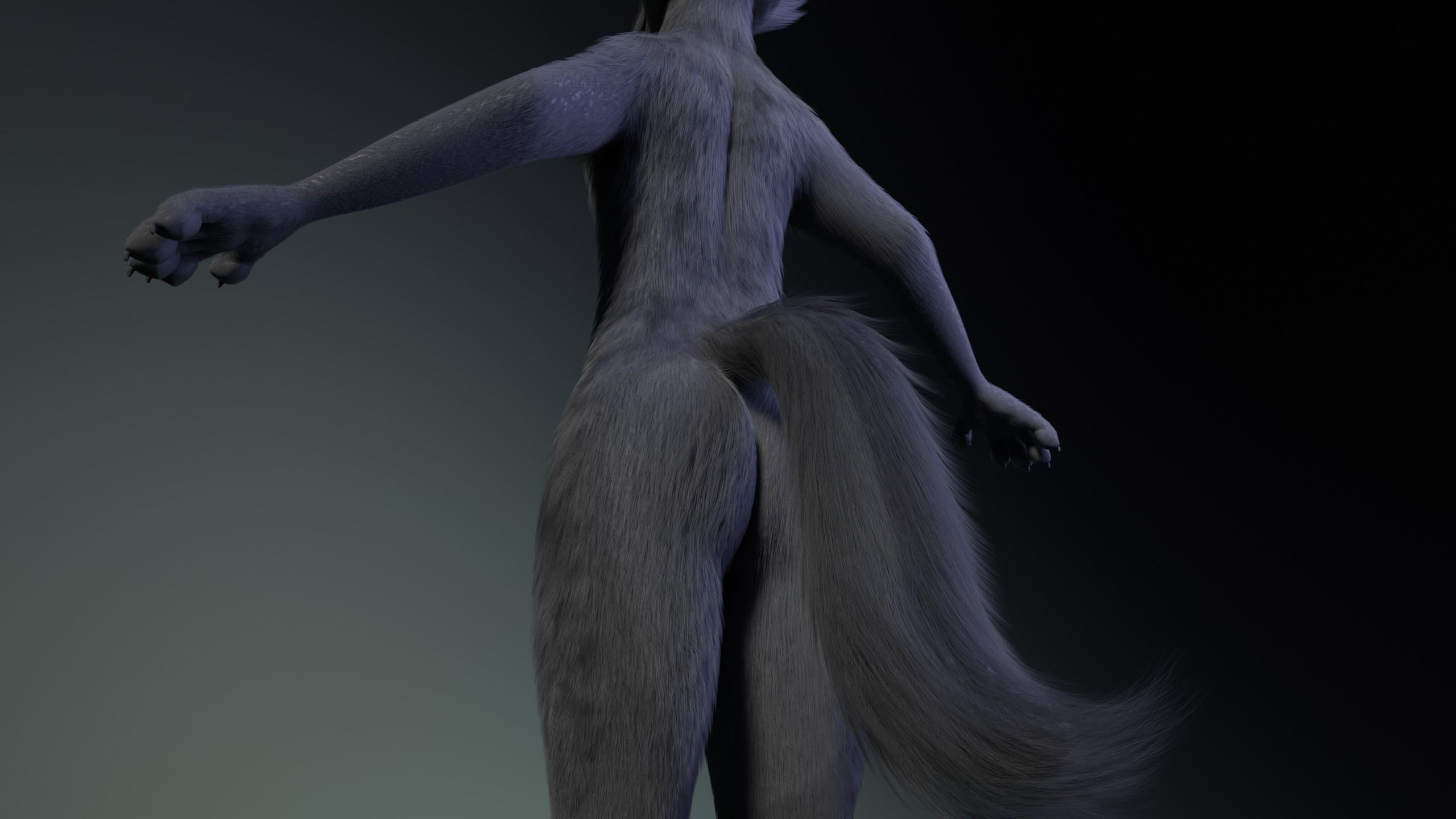 Fenrir Anthro Wolf 3D model_8