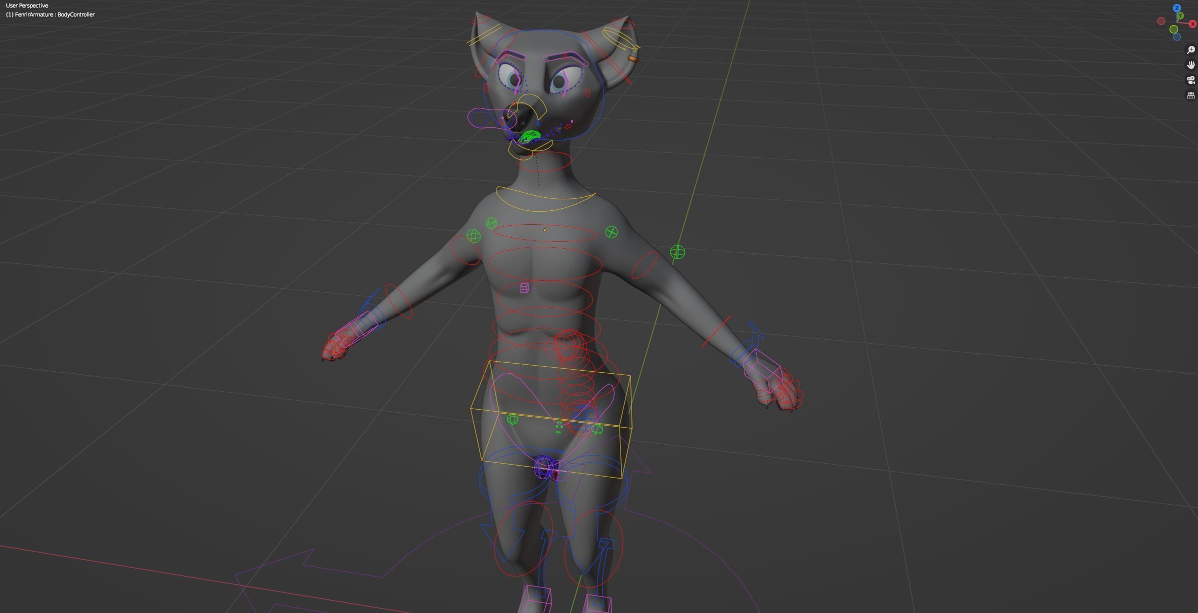 Fenrir Anthro Wolf 3D model_47