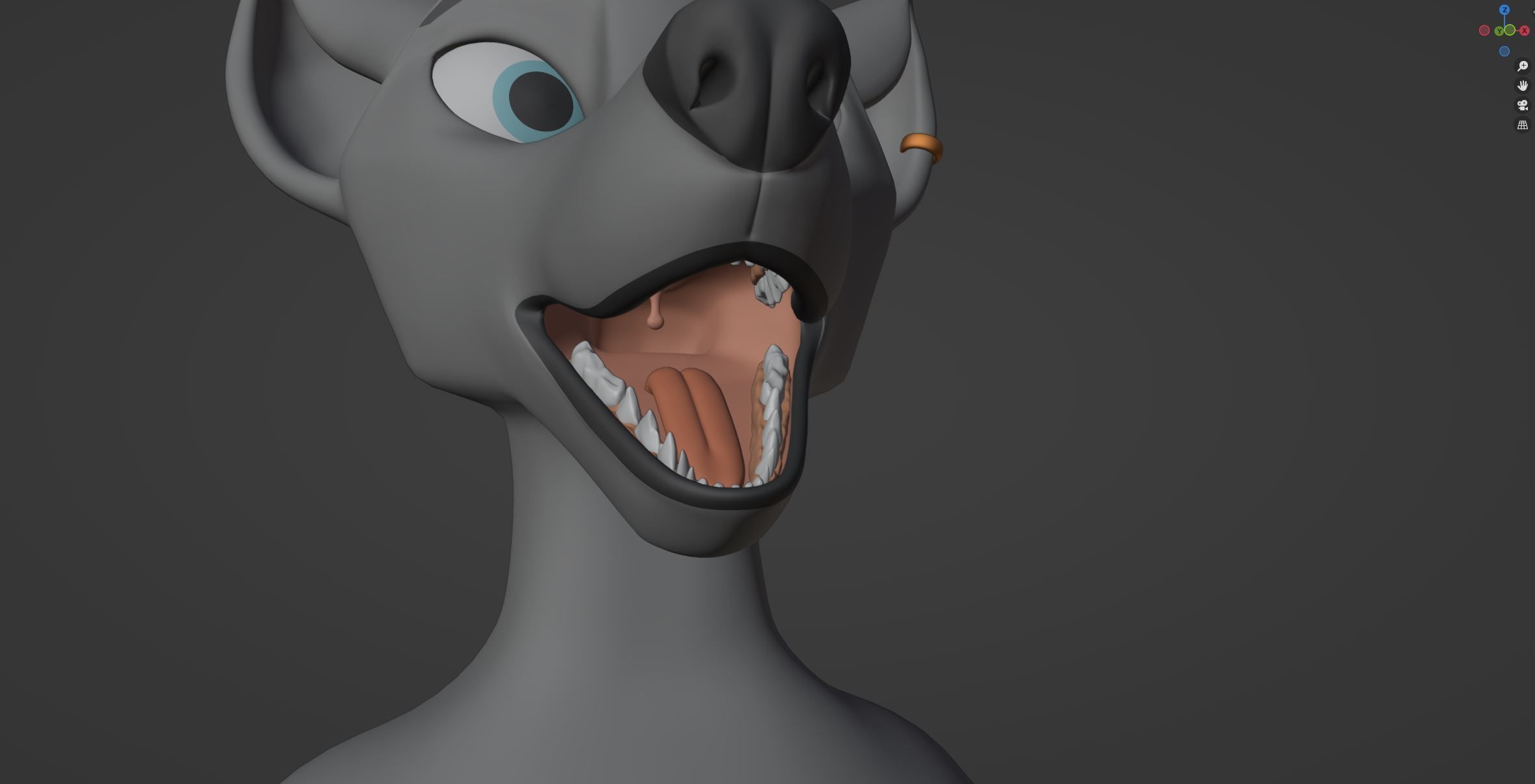 Fenrir Anthro Wolf 3D model_97