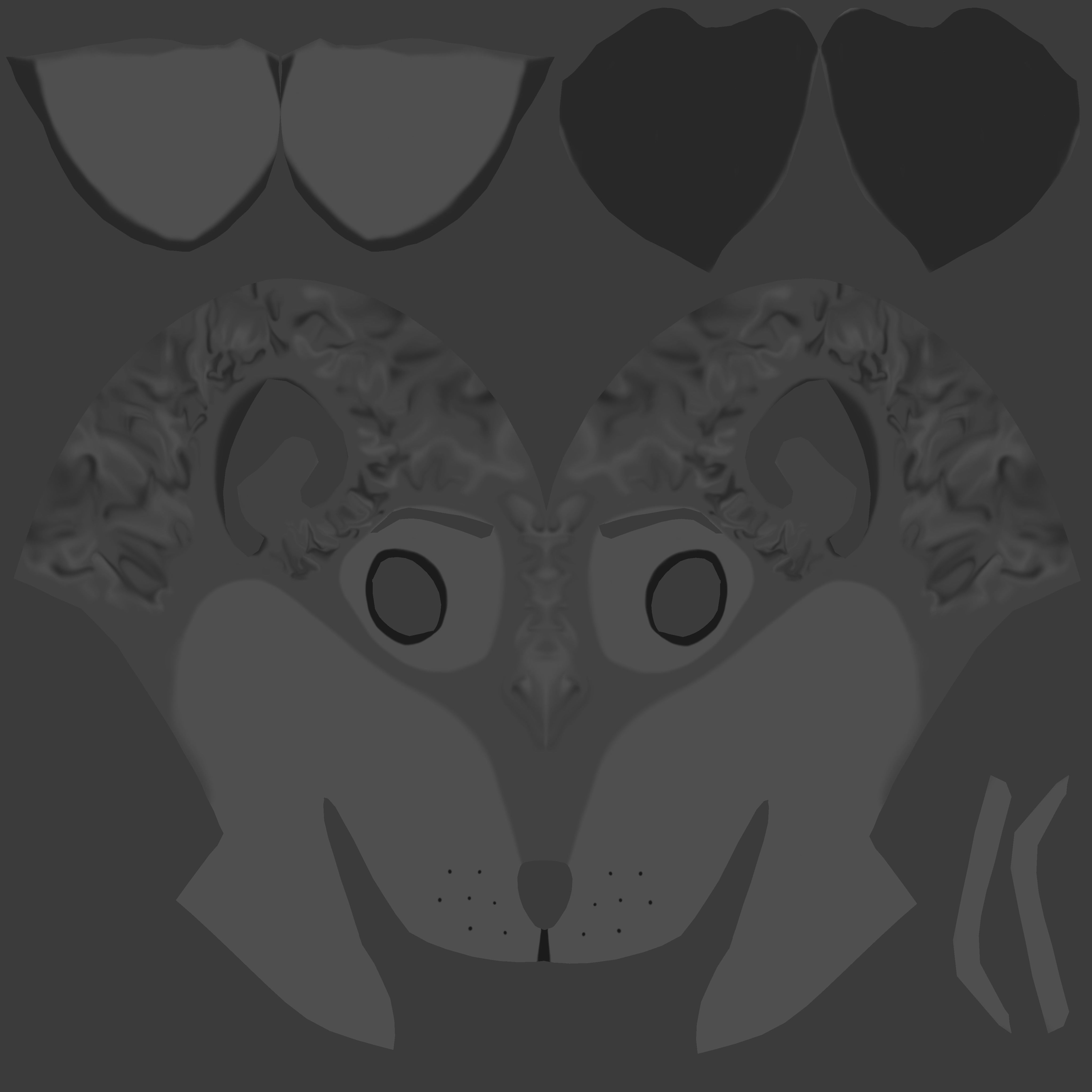 Fenrir Anthro Wolf 3D model_109