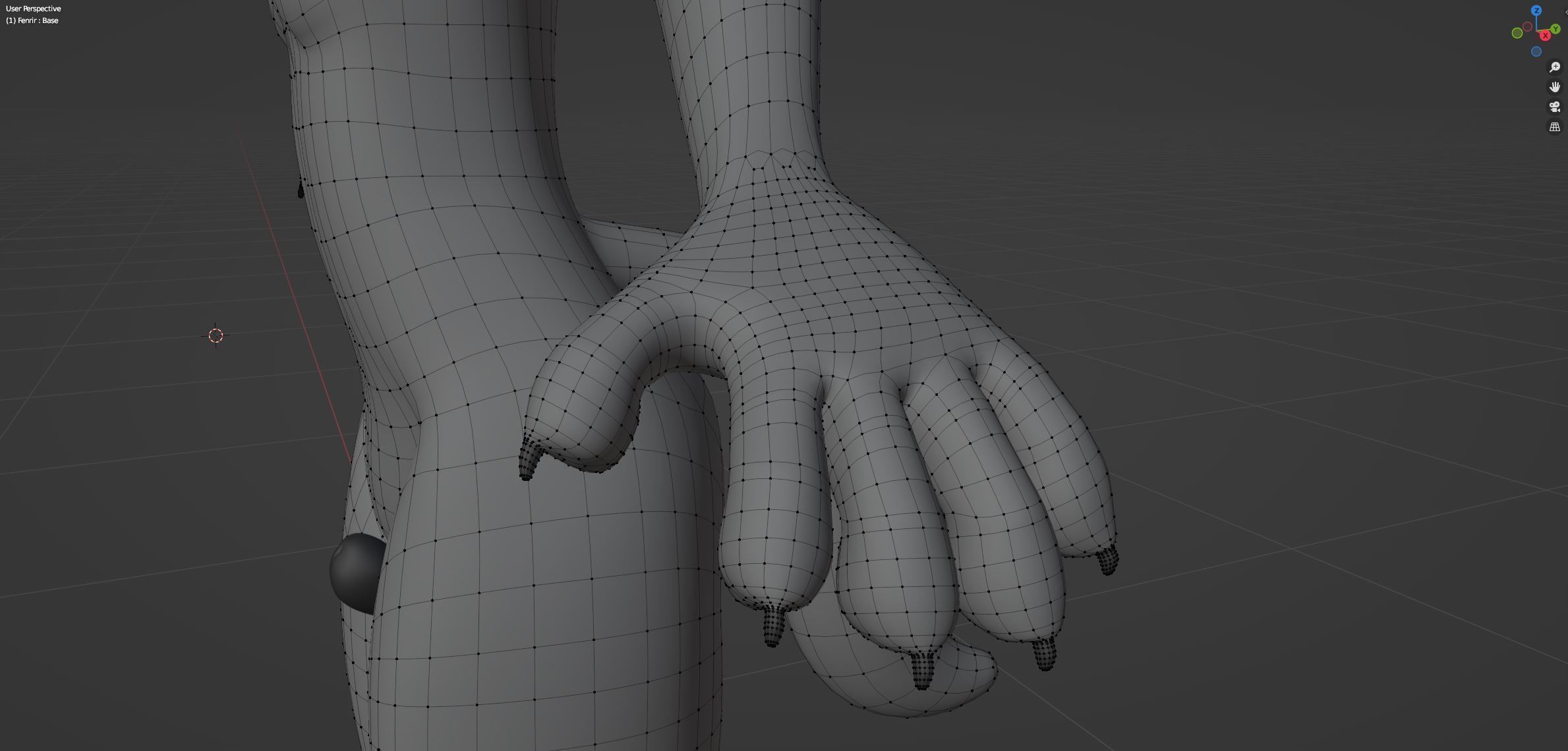 Fenrir Anthro Wolf 3D model_78