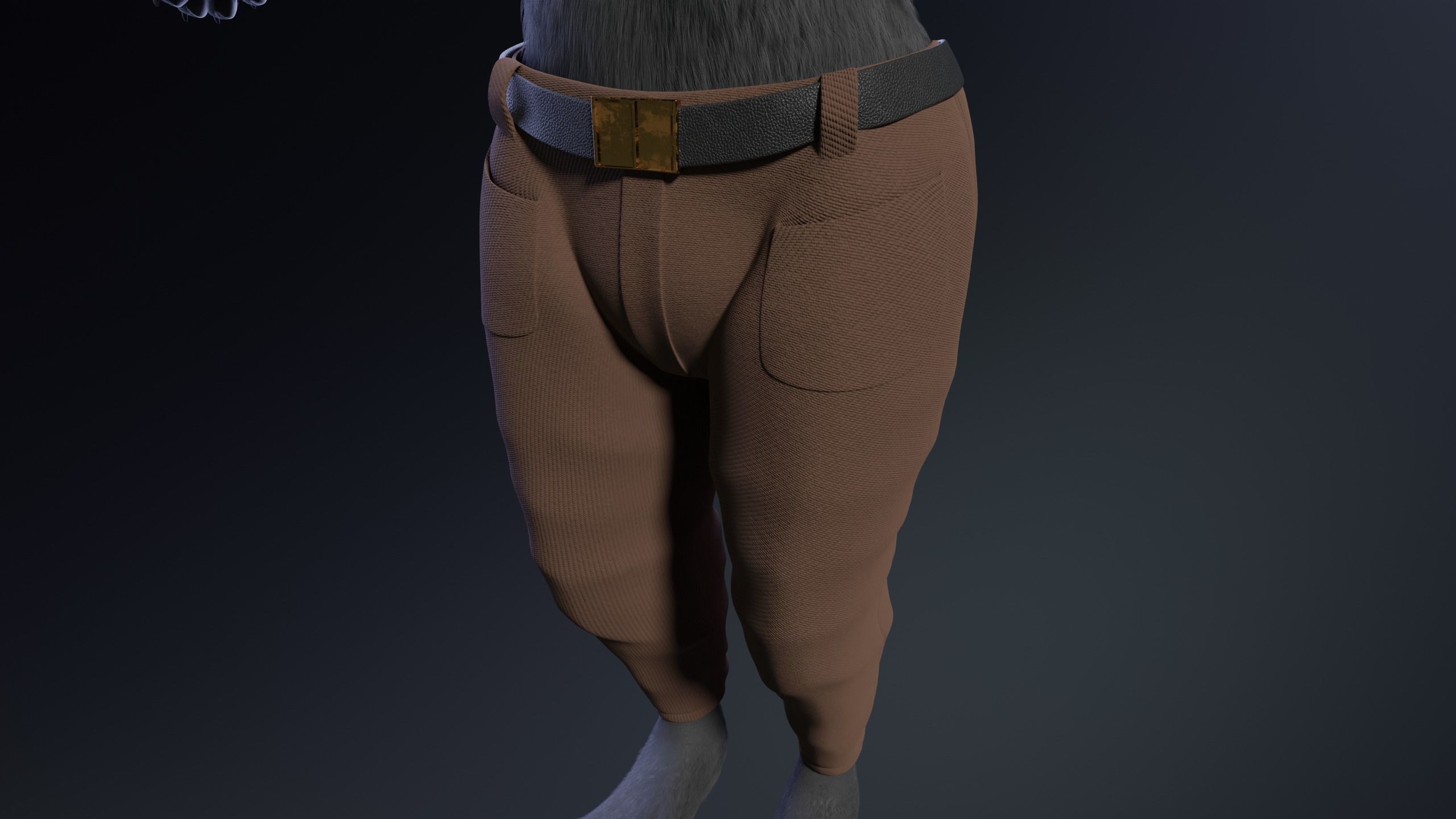 Fenrir Anthro Wolf 3D model_31