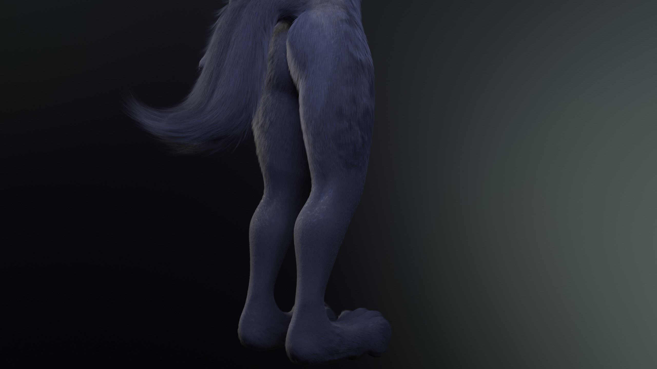 Fenrir Anthro Wolf 3D model_10