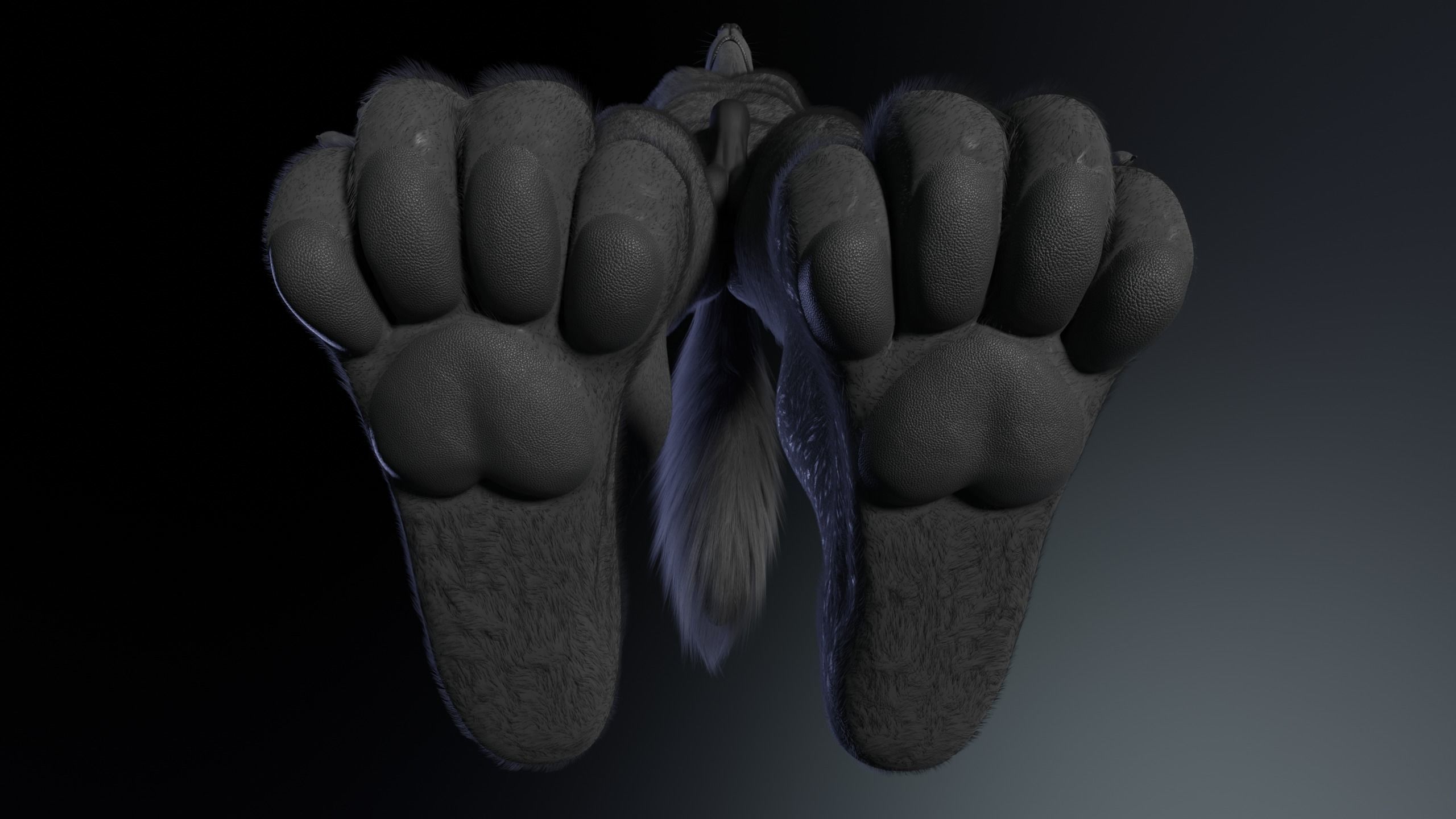 Fenrir Anthro Wolf 3D model_15