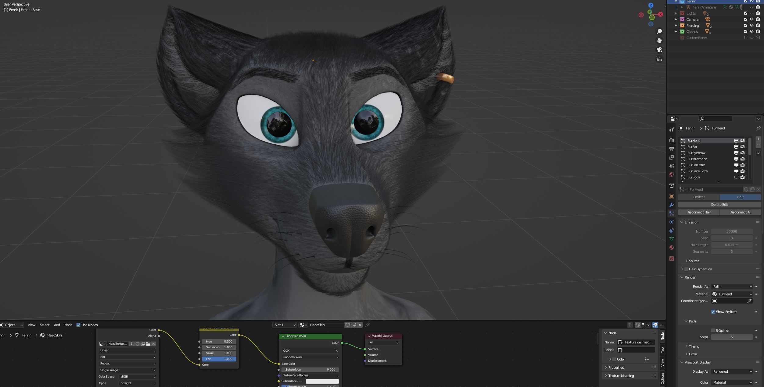 Fenrir Anthro Wolf 3D model_104