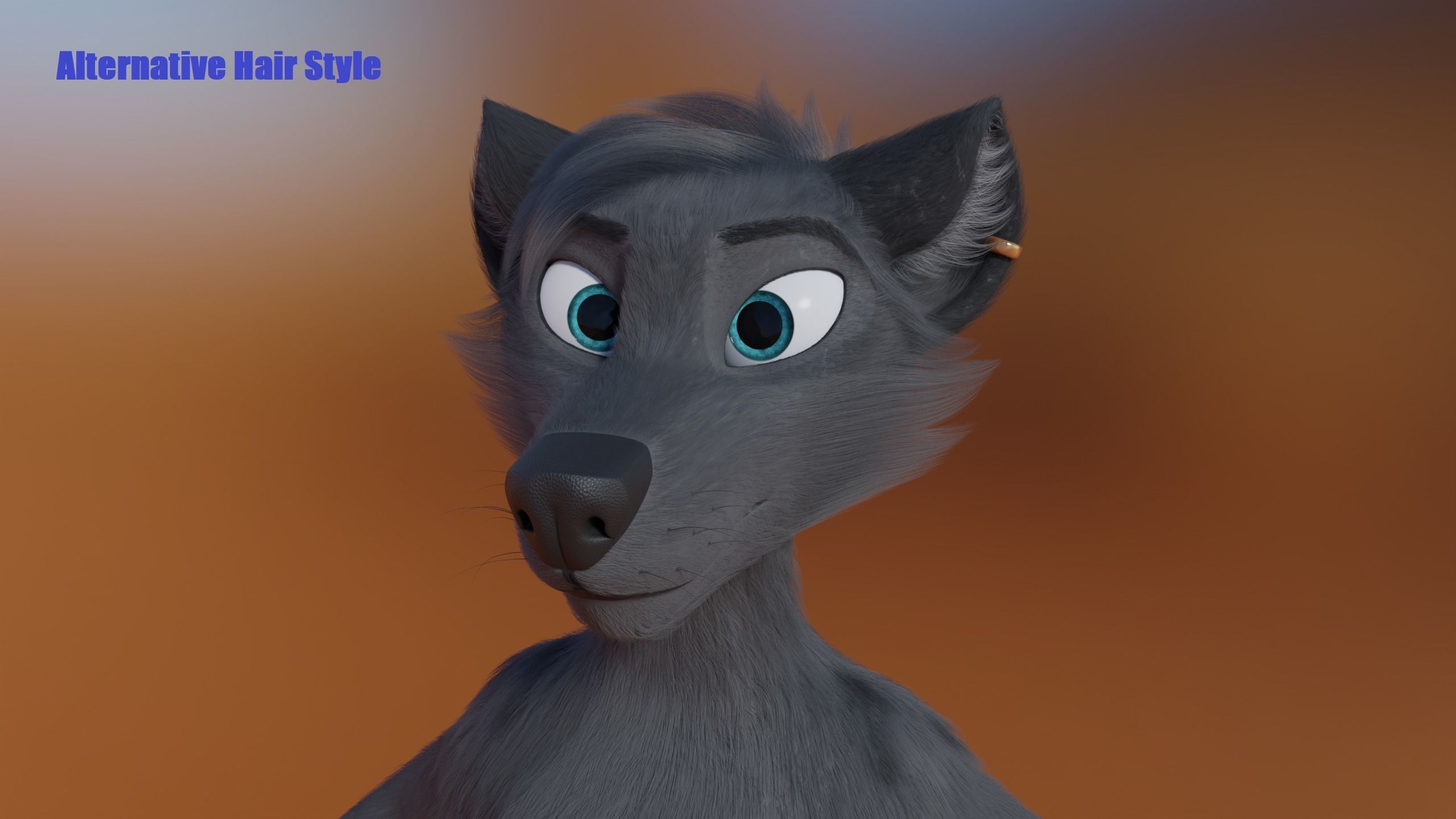 Fenrir Anthro Wolf 3D model_27