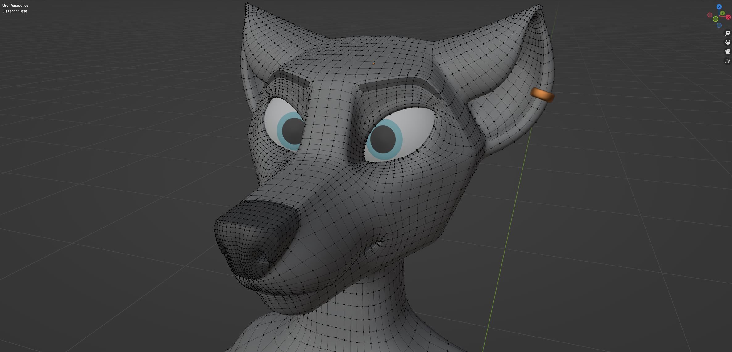 Fenrir Anthro Wolf 3D model_72