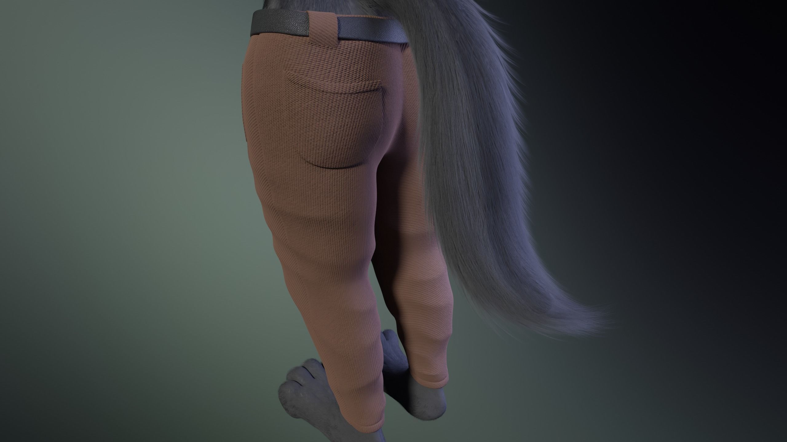 Fenrir Anthro Wolf 3D model_32