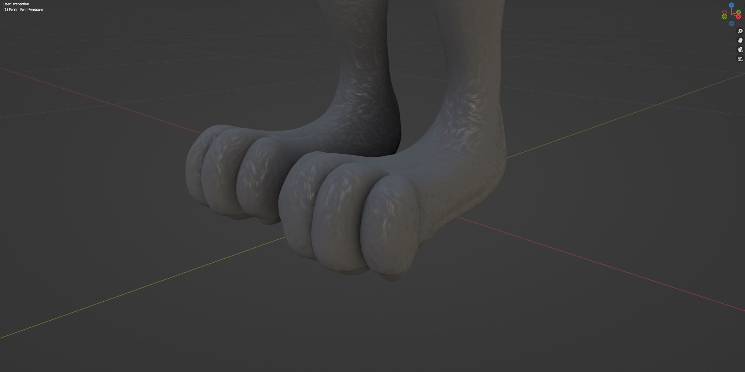 Fenrir Anthro Wolf 3D model_67