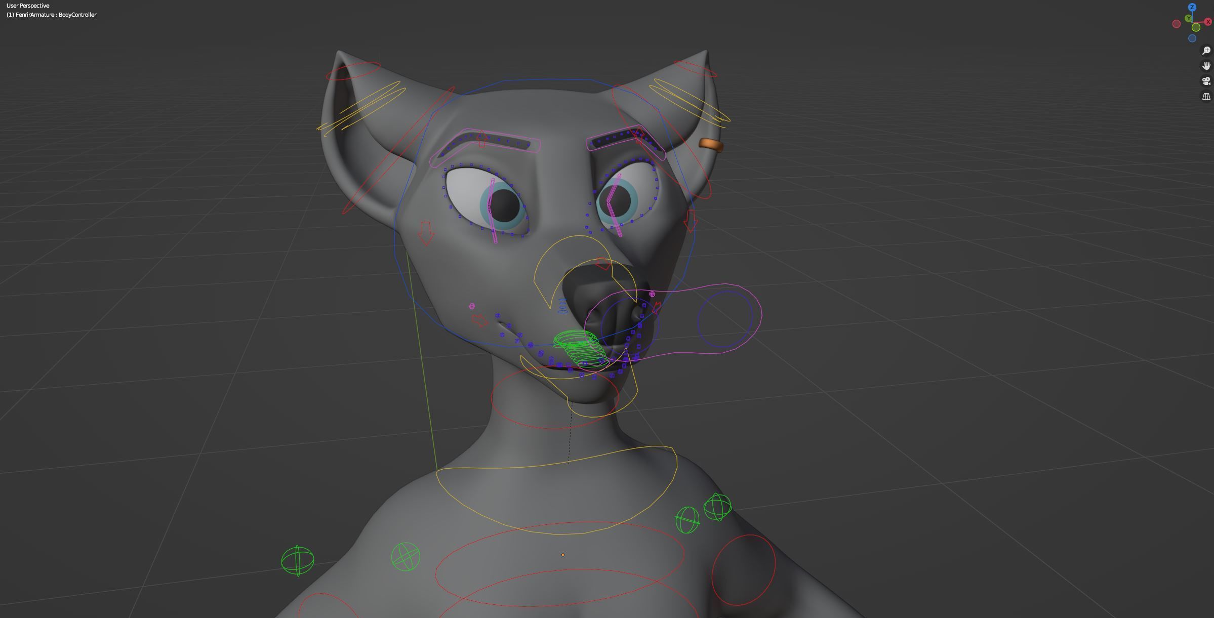 Fenrir Anthro Wolf 3D model_53