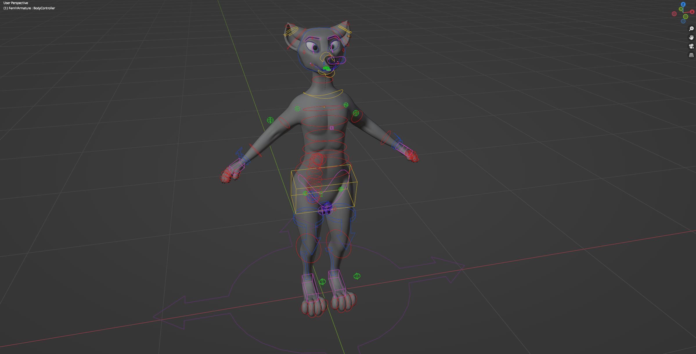 Fenrir Anthro Wolf 3D model_46