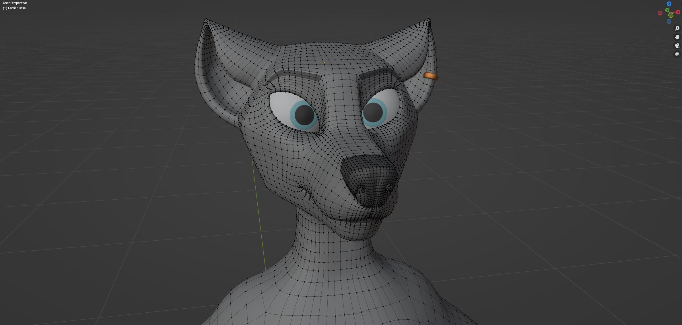 Fenrir Anthro Wolf 3D model_71