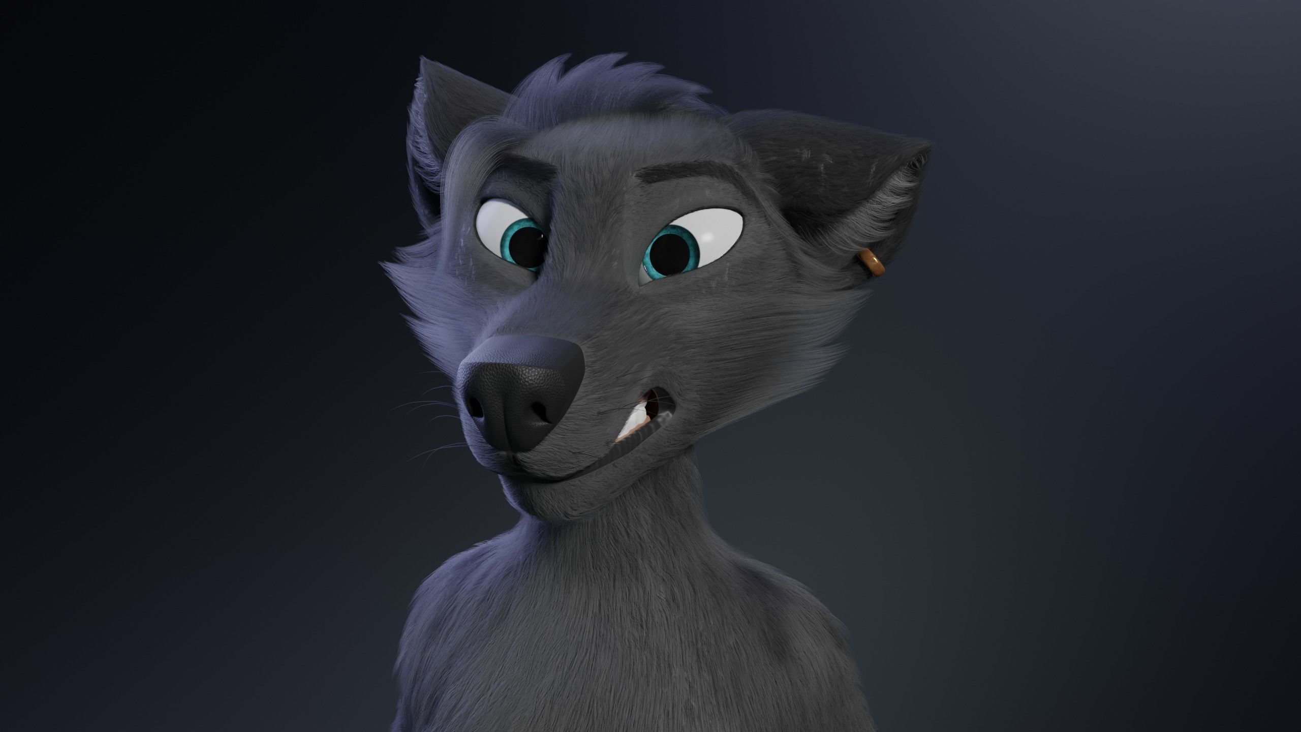 Fenrir Anthro Wolf 3D model_42