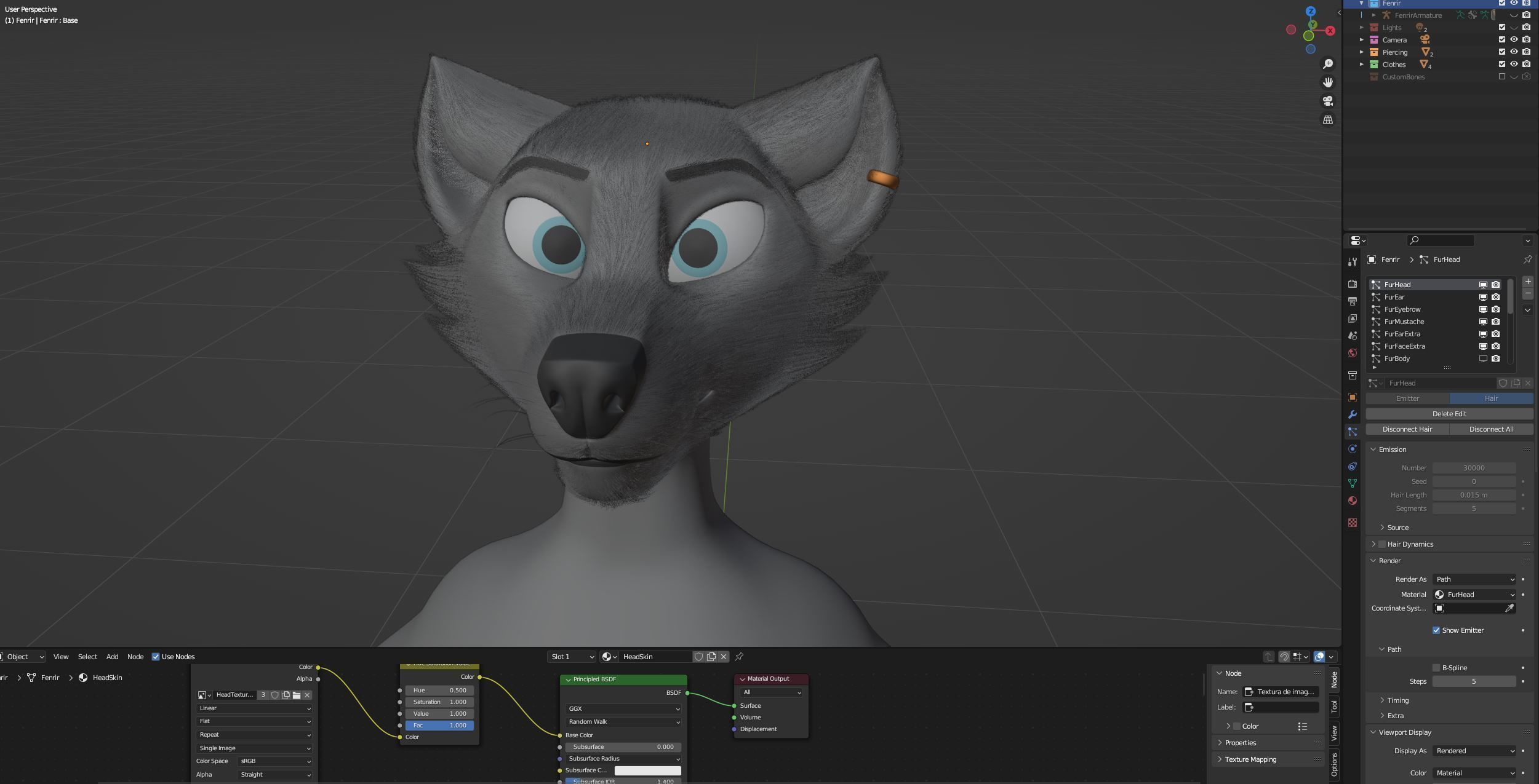 Fenrir Anthro Wolf 3D model_103
