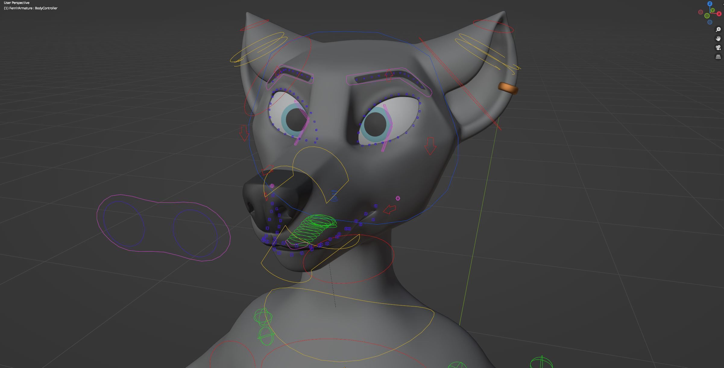 Fenrir Anthro Wolf 3D model_54