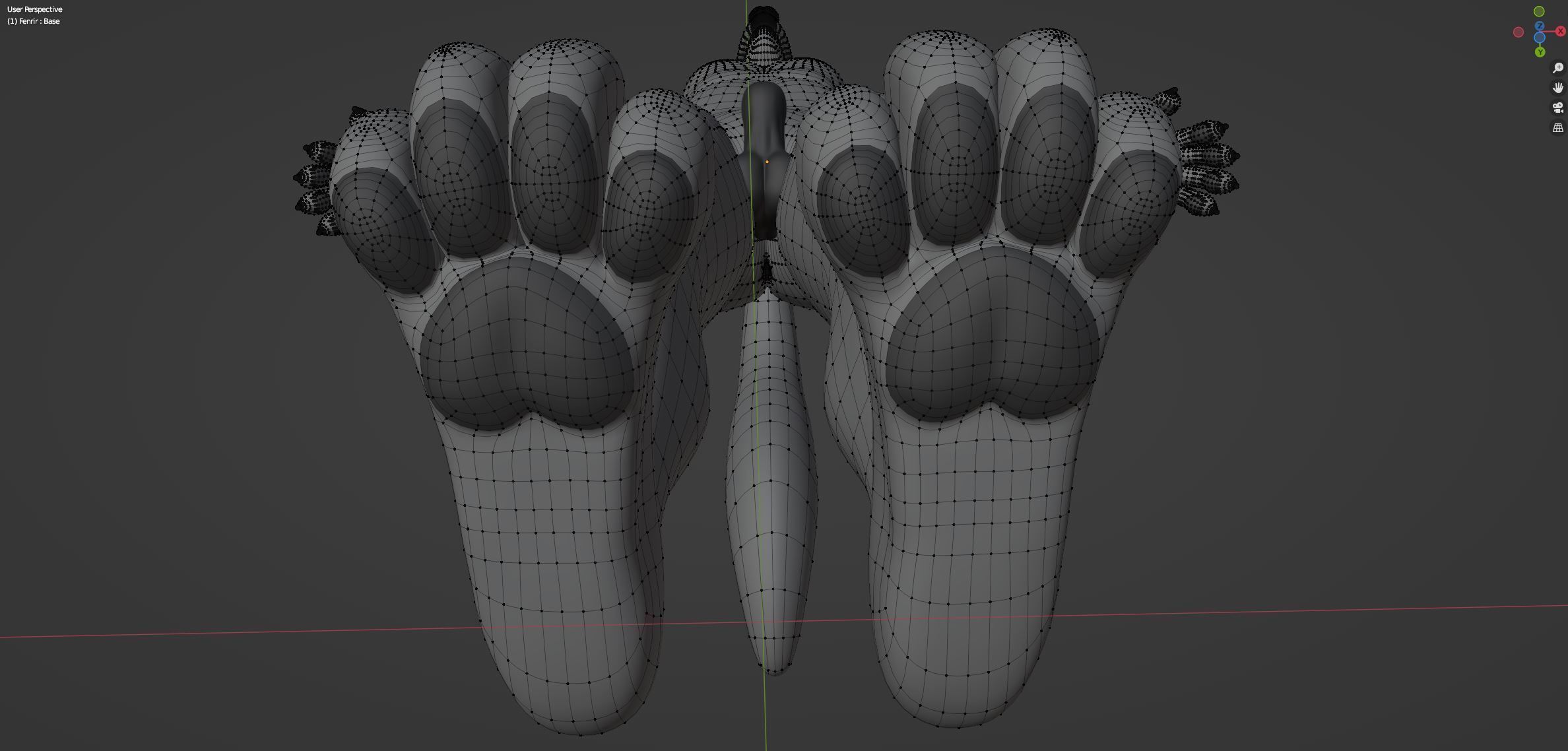 Fenrir Anthro Wolf 3D model_81