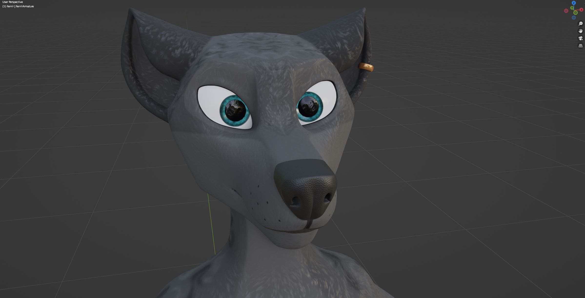 Fenrir Anthro Wolf 3D model_55
